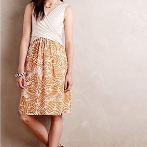 Anthropologie Lola cross wrap printed summer dress size small
